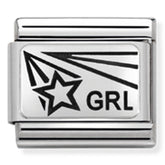 Nomination Composable Classic Link 330109/18 Girl Star (Girl Power Set) in 925 Silver
